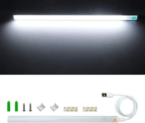 Dimmable USB 11.9" 6W LED Rigid Strip Hard Bar Light Tube Lamp DC5V Touch Switch Daylight White 6000K DR-5VTRB-DW Dimmable USB 11.9" 6W LED Rigid Strip Hard Bar Light Tube Lamp DC5V Touch Switch Daylight White 6000K DR-5VTRB-DW