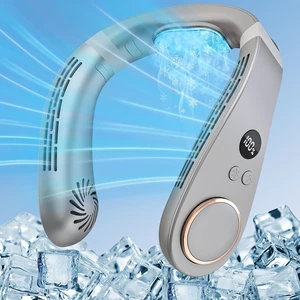 Neck Fan Rechargeable,Mini Portable Air Conditioners,Bladeless Neck Fans that Blow Cold Air,USB Personal Fan,Small Cooling Fan, Battery Neck Fans for Travel/Camping/Outdoor/Car/Office Grey Y Neck Fan Rechargeable,Mini Portable Air Conditioners,Bladeless Neck Fans that Blow Cold Air,USB Personal Fan,Small Cooling Fan, Battery Neck Fans for Travel/Camping/Outdoor/Car/Office Grey Y