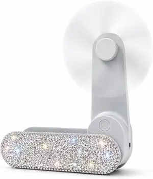 Handheld Fan Bling Fan Pink Fan Crystal Rhinestones Handheld Fan Mini Personal Hand Held Fan Sparkle Cooling Small Fan Rechargeable 2 Speeds Mode (Pink Fan) Handheld Fan Bling Fan Pink Fan Crystal Rhinestones Handheld Fan Mini Personal Hand Held Fan Sparkle Cooling Small Fan Rechargeable 2 Speeds Mode (Pink Fan)
