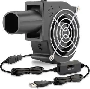 USB Blower Fan 97mm x 33mm 5V Cooling DC Brushless Centrifugal Fan with Tube 3 Speed for Electronics Computer 3D Printer Receiver Cabinet USB Blower Fan 97mm x 33mm 5V Cooling DC Brushless Centrifugal Fan with Tube 3 Speed for Electronics Computer 3D Printer Receiver Cabinet