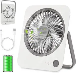 Rechargeable Travel Fan - Ultra Slim & Quiet Personal Fan for Cruise 4 Speeds 180° Folding, Compact Cooling for Office Bedroom, Camping Travel Essentials (White) Rechargeable Travel Fan - Ultra Slim & Quiet Personal Fan for Cruise 4 Speeds 180° Folding, Compact Cooling for Office Bedroom, Camping Travel Essentials (White)