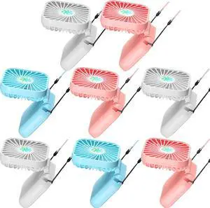8 Pcs Necklace Fans Bulk, USB Rechargeable 3-speed Hands-free Fans | Small, Free Cooling Folding Electric,Sports Home Travel Office 8 Pcs Necklace Fans Bulk, USB Rechargeable 3-speed Hands-free Fans | Small, Free Cooling Folding Electric,Sports Home Travel Office