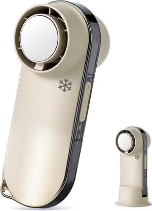 Personal Cooling Device for Hot Days-Hot Flash. Cools two ways. Instant Cooling when Icy Cold Disc is Applied Directly to Skin or Built-in Turbo Mini Fan for Wind - Small Stylish Rechargeable Personal Cooling Device for Hot Days-Hot Flash. Cools two ways. Instant Cooling when Icy Cold Disc is Applied Directly to Skin or Built-in Turbo Mini Fan for Wind - Small Stylish Rechargeable