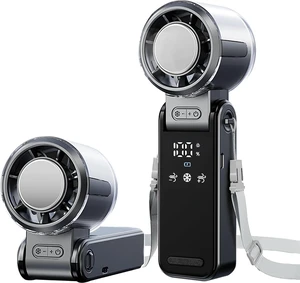 3 in 1 Portable Fan with Ice Cooler, High Speed Handheld Fan, USB Rechargeable Mini Personal with 12H Max Cooling Time, Battery Powered Small Foldable Pocket for Travel, Summer, Grey 3 in 1 Portable Fan with Ice Cooler, High Speed Handheld Fan, USB Rechargeable Mini Personal with 12H Max Cooling Time, Battery Powered Small Foldable Pocket for Travel, Summer, Grey