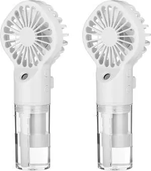 2 Pack Portable Misting Fans Rechargeable Handheld Spray Fan with 30ml Water Tank 4-speed Personal Cooling Fans, USB-c Mini Handheld Fan for Travel Outdoor Sports Camping Office Home 2 Pack Portable Misting Fans Rechargeable Handheld Spray Fan with 30ml Water Tank 4-speed Personal Cooling Fans, USB-c Mini Handheld Fan for Travel Outdoor Sports Camping Office Home