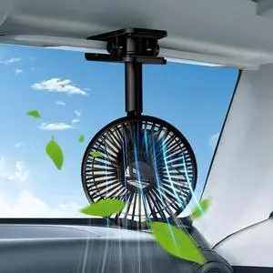 USB Car Fan Oscillating Rechargeable Fan with Colorful Light Battery Powered, 360° Rotatable Portable Clip Visor Fans That Blow Cold Air, Small Cooler Mini Silent, for Vehicle Van Truck Suv Rv USB Car Fan Oscillating Rechargeable Fan with Colorful Light Battery Powered, 360° Rotatable Portable Clip Visor Fans That Blow Cold Air, Small Cooler Mini Silent, for Vehicle Van Truck Suv Rv