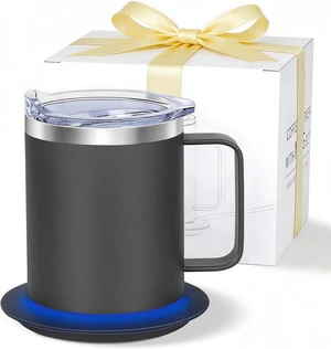 Self Heating Coffee Mug,12oz Heated Cup with 10Hrs Auto Shut Off,131 Beverage Coffee Cup Warmer with Mug Set for Desk Home & Office (Black) Self Heating Coffee Mug,12oz Heated Cup with 10Hrs Auto Shut Off,131 Beverage Coffee Cup Warmer with Mug Set for Desk Home & Office (Black)