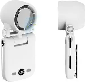 Portable Handheld Fan, Ultra High RPM Clip-on Turbo Fan Rechargeable Personal Fans with LED Display 100 Speeds Wind Adjustable Angle, Multifunctional Mini Fans for Waist Table Neck (White) Portable Handheld Fan, Ultra High RPM Clip-on Turbo Fan Rechargeable Personal Fans with LED Display 100 Speeds Wind Adjustable Angle, Multifunctional Mini Fans for Waist Table Neck (White)