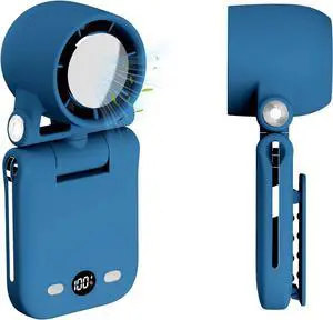 Portable Handheld Fan, Ultra High RPM Clip-on Turbo Fan Rechargeable Personal Fans with LED Display 100 Speeds Wind Adjustable Angle, Multifunctional Mini Fans for Waist Table Neck (Sapphire Blue) Portable Handheld Fan, Ultra High RPM Clip-on Turbo Fan Rechargeable Personal Fans with LED Display 100 Speeds Wind Adjustable Angle, Multifunctional Mini Fans for Waist Table Neck (Sapphire Blue)