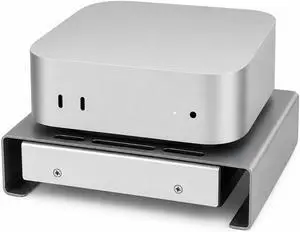 Aluminum Mini PC Cooler Stand with 120mm Fan, Desktop Cooling Base for Mac mini, Router, Modem, Network Switch & TV Box - Heavy Duty Thermal Stand, USB Powered, Silver Aluminum Mini PC Cooler Stand with 120mm Fan, Desktop Cooling Base for Mac mini, Router, Modem, Network Switch & TV Box - Heavy Duty Thermal Stand, USB Powered, Silver