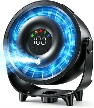 Ouddy Mode Portable Misting Desk Fan, 100 Speeds Quiet Bedroom Fan with Digital Display, 6.3 Inch Wall-Mouted Design USB Rechargeable Desktop Fans for Bedroom Office Home Travel Outdoor Black Ouddy Mode Portable Misting Desk Fan, 100 Speeds Quiet Bedroom Fan with Digital Display, 6.3 Inch Wall-Mouted Design USB Rechargeable Desktop Fans for Bedroom Office Home Travel Outdoor Black