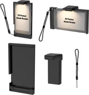 Protective Case with Detachable Rechargeable Reading Light for 4.3" Mini Pocket E-Reader, Reversible Protection Design, Flippable Case with Back Light for Ultra-Thin 0.23" & 2.72 oz E-Reader (Black) Protective Case with Detachable Rechargeable Reading Light for 4.3" Mini Pocket E-Reader, Reversible Protection Design, Flippable Case with Back Light for Ultra-Thin 0.23" & 2.72 oz E-Reader (Black)