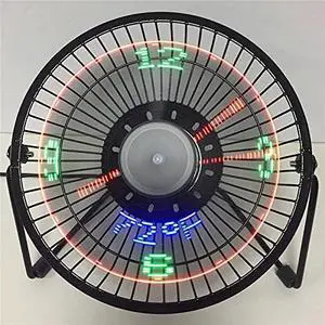 USB LED Clock Mini Fan with Real Time Temperature Display Desktop 360 Cooling Fans for Home Office Summer USB LED Clock Mini Fan with Real Time Temperature Display Desktop 360 Cooling Fans for Home Office Summer