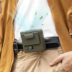 Portable Handheld Fan,Mini Bladeless Waist Clip Fan,3000mAh USB Rechargeable Battery Powered,100-Level Adjustable Cooling,LED Display,Ultra Quiet Personal Fans for Work,Travel & Camping (Olive Green) Portable Handheld Fan,Mini Bladeless Waist Clip Fan,3000mAh USB Rechargeable Battery Powered,100-Level Adjustable Cooling,LED Display,Ultra Quiet Personal Fans for Work,Travel & Camping (Olive Green)