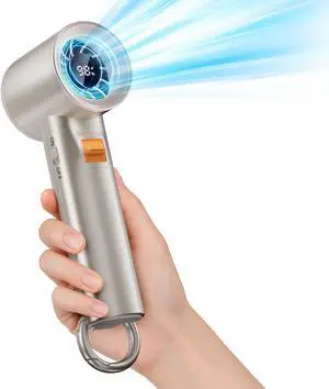 Portable Handheld Turbo Fan for Outdoor - 5000mah Mini Handheld Personal Pocket Fan for Powerful Airflow Wind - 20Hrs,100 Speeds Adjustable - Digital Display,Gifts for Travel,Outdoor Activites,Camping Portable Handheld Turbo Fan for Outdoor - 5000mah Mini Handheld Personal Pocket Fan for Powerful Airflow Wind - 20Hrs,100 Speeds Adjustable - Digital Display,Gifts for Travel,Outdoor Activites,Camping