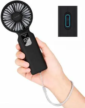 Funme Portable Handheld Fan Pro, 3.5" Fan Blades, 4000mAh Personal Fan, Single-Phase Motor 1-100 Speed&Storm Mode, Digital Display, 3-IN-1 Rechargeable Fan for Travel/Summer/Outdoor, Black Funme Portable Handheld Fan Pro, 3.5" Fan Blades, 4000mAh Personal Fan, Single-Phase Motor 1-100 Speed&Storm Mode, Digital Display, 3-IN-1 Rechargeable Fan for Travel/Summer/Outdoor, Black