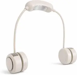 Cooling Hanging Neck Fan Hands Free, 1200mAh x 2 Battery Portable Wearable Bladeless Fan, 3 Speeds Quiet Foldable Neck Fan for Travel Outdoor, Personal Air Cooler with Semiconducto Cooling Hanging Neck Fan Hands Free, 1200mAh x 2 Battery Portable Wearable Bladeless Fan, 3 Speeds Quiet Foldable Neck Fan for Travel Outdoor, Personal Air Cooler with Semiconducto