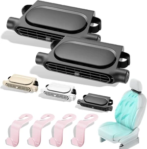 Portable Car Seat Fan Rechargeable USB Powered, 3-Speed Car Fans for Backseat, Quiet Clip On Fan for Driver Passenger Rear Seat, Type-C Cooling Fan for SUV Truck RV (Black*2, Rechargeable) Portable Car Seat Fan Rechargeable USB Powered, 3-Speed Car Fans for Backseat, Quiet Clip On Fan for Driver Passenger Rear Seat, Type-C Cooling Fan for SUV Truck RV (Black*2, Rechargeable)