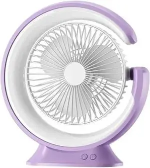 Desktop Small Fan USB Charging Summer Outdoor Wind Silent Circulation(1200mah Purple) Desktop Small Fan USB Charging Summer Outdoor Wind Silent Circulation(1200mah Purple)