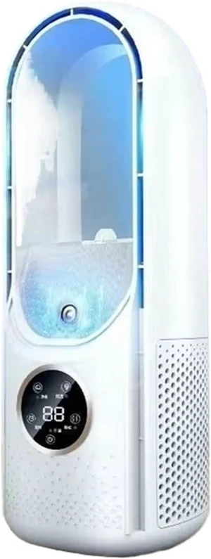 Leafless USB Fan 6 Speeds Timer Portable Air Cooler Humidifier | Bladeless portable fan, 6 wind speeds, timer, silent operation, cooling & humidifying function.(WHITE) Leafless USB Fan 6 Speeds Timer Portable Air Cooler Humidifier | Bladeless portable fan, 6 wind speeds, timer, silent operation, cooling & humidifying function.(WHITE)