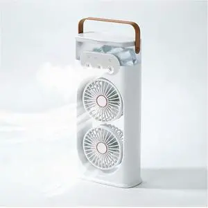 40db Quiet Bedroom Fan Triple-Nozzle Dual-Head Humidifying Spray Aromatherapy Sleep 180° Wide-Angle Airflow For Home Room Office,white 40db Quiet Bedroom Fan Triple-Nozzle Dual-Head Humidifying Spray Aromatherapy Sleep 180° Wide-Angle Airflow For Home Room Office,white