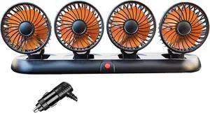 Multifunctional USB 4 Head Fan, Trunk Fan, Plastic Structure, for Vehicles with Expandable Base and Quiet Motor, Powerful Car Multifunctional USB 4 Head Fan, Trunk Fan, Plastic Structure, for Vehicles with Expandable Base and Quiet Motor, Powerful Car
