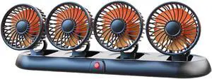Car Fan for Chevrolet Cruze Malibu Impala, Adjustable Air Circulator for Backseat, Targeted Airflow for Babies & Pets, Fast Heat Dissipation, Quiet Cooling & Dehumidification,Orange 24V Car Fan for Chevrolet Cruze Malibu Impala, Adjustable Air Circulator for Backseat, Targeted Airflow for Babies & Pets, Fast Heat Dissipation, Quiet Cooling & Dehumidification,Orange 24V