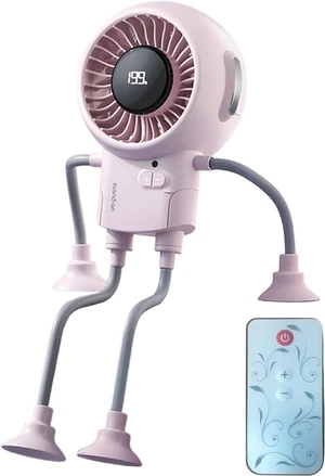 Portable Fan, Robot, 3000mAh, 199 Speeds Adjustable, Flexible Suction Base, Portable Cooling for Home Clip(A) Portable Fan, Robot, 3000mAh, 199 Speeds Adjustable, Flexible Suction Base, Portable Cooling for Home Clip(A)