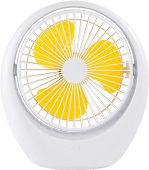 Portable Fan, USB, Desk, Low Noise, 3Speeds Desktop with Powered Strong Wind Cooling(Yellow White Shell) Portable Fan, USB, Desk, Low Noise, 3Speeds Desktop with Powered Strong Wind Cooling(Yellow White Shell)
