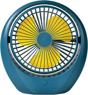 Portable Fan, USB, Desk, Low Noise, 3Speeds Desktop with Powered Strong Wind Cooling(Yellow Blue Shell) Portable Fan, USB, Desk, Low Noise, 3Speeds Desktop with Powered Strong Wind Cooling(Yellow Blue Shell)