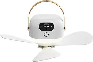 Portable USB Rechargeable Hanging Fan with Remote Control, 3-Speed LED Light, Quiet Personal Mini Desk Fan with Hook, Type-C Fast Charging for Camping Dorm Home Office Portable USB Rechargeable Hanging Fan with Remote Control, 3-Speed LED Light, Quiet Personal Mini Desk Fan with Hook, Type-C Fast Charging for Camping Dorm Home Office
