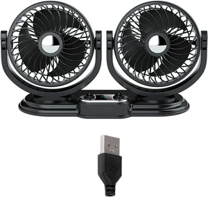 12V Portable for Head Car Fan Air Fan Car Strong 360 Degree Cooler 2 Gears Ornaments Hou Usb Portable Oscillating Flexible for Desk Quiet 12V Portable for Head Car Fan Air Fan Car Strong 360 Degree Cooler 2 Gears Ornaments Hou Usb Portable Oscillating Flexible for Desk Quiet