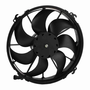 Eacam 24V Car Cooling Air Fan 7-Blade 160W for Buses Trucks Black Radiator Fan Eacam 24V Car Cooling Air Fan 7-Blade 160W for Buses Trucks Black Radiator Fan