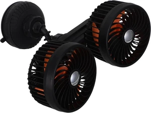 Dual Head USB Powered Car Cooling Fan with Suction Cup, 3-speed Adjustable and 360° Rotation Dual Head USB Powered Car Cooling Fan with Suction Cup, 3-speed Adjustable and 360° Rotation