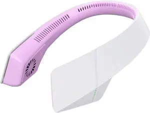Speed Hanging Fan, Bladeless Neckband Fan USB Multicolor(Pink white) Speed Hanging Fan, Bladeless Neckband Fan USB Multicolor(Pink white)