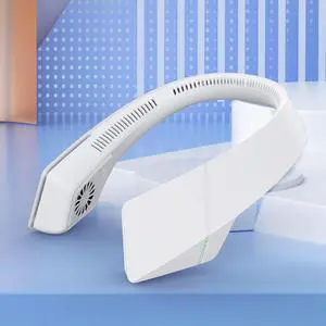 Speed Hanging Fan, Bladeless Neckband Fan USB Multicolor(White) Speed Hanging Fan, Bladeless Neckband Fan USB Multicolor(White)