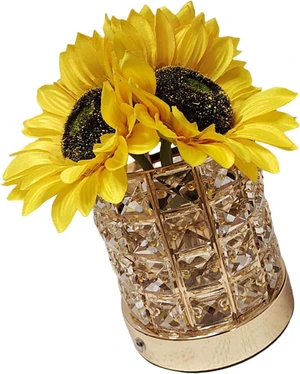Portable USB Crystal Sunflowers Emergencies Light Offering Dimmable Brightness and Color Option for Camping or Power Outage Sunflowers USB Lamp Portable USB Crystal Sunflowers Emergencies Light Offering Dimmable Brightness and Color Option for Camping or Power Outage Sunflowers USB Lamp