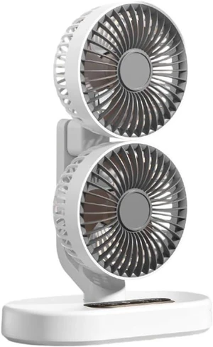 Rechargeable USB Dual-Head Fan, Dual Head Cooling Fan, Desk Fan For Bedroom, Quiet Table Fan, 360° Rotation 6 Quiet Speeds, 9 Hour Timer, Dual-head Oscillating Desktop Fan Rechargeable USB Dual-Head Fan, Dual Head Cooling Fan, Desk Fan For Bedroom, Quiet Table Fan, 360° Rotation 6 Quiet Speeds, 9 Hour Timer, Dual-head Oscillating Desktop Fan