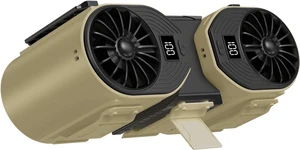 Portable Waist Fan, Dual Air Outlet Waist Clip Fan USB Rechargeable Strong Wind Portable Cooling Fan For Outdoor Work And Camping(Brown black) Portable Waist Fan, Dual Air Outlet Waist Clip Fan USB Rechargeable Strong Wind Portable Cooling Fan For Outdoor Work And Camping(Brown black)