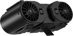 Portable Waist Fan, Dual Air Outlet Waist Clip Fan USB Rechargeable Strong Wind Portable Cooling Fan For Outdoor Work And Camping(Black) Portable Waist Fan, Dual Air Outlet Waist Clip Fan USB Rechargeable Strong Wind Portable Cooling Fan For Outdoor Work And Camping(Black)
