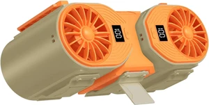Portable Waist Fan, Dual Air Outlet Waist Clip Fan USB Rechargeable Strong Wind Portable Cooling Fan For Outdoor Work And Camping(Brown-orange) Portable Waist Fan, Dual Air Outlet Waist Clip Fan USB Rechargeable Strong Wind Portable Cooling Fan For Outdoor Work And Camping(Brown-orange)