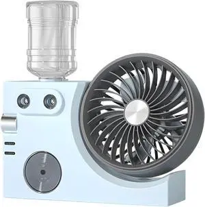 USB Rechargeable Desk Fan with Two Water Dispersion and Cooling Feature for Work Space Household Journey USB Rechargeable Desk Fan with Two Water Dispersion and Cooling Feature for Work Space Household Journey