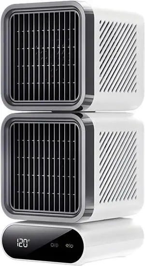 Energy Efficient Two Motor Tabletop Air Dispenser with 120mm Size and Carrying Handle ° Rotation Fan Energy Efficient Two Motor Tabletop Air Dispenser with 120mm Size and Carrying Handle ° Rotation Fan