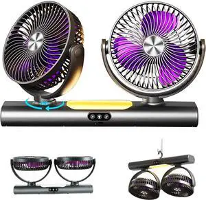 Dual Head Desk Fan, 3-in-1 Rechargeable Portable Fan with 360° Rotatable, Quiet USB C Fan with LED Night Light, 3 Speed Wall Mount Personal Fan for Home Office Bedroom Car Camping Dual Head Desk Fan, 3-in-1 Rechargeable Portable Fan with 360° Rotatable, Quiet USB C Fan with LED Night Light, 3 Speed Wall Mount Personal Fan for Home Office Bedroom Car Camping