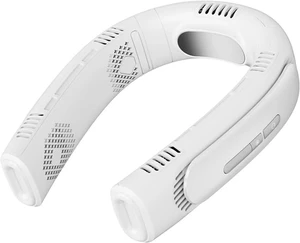 Portable Air Conditioner Neck Fan Semiconductor Cooling Bladeless Fan,Rechargeable Hanging Personal Fan White Portable Air Conditioner Neck Fan Semiconductor Cooling Bladeless Fan,Rechargeable Hanging Personal Fan White