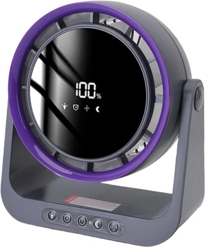 CUIFATI Small Bladeless Desk Fan, Quiet Air Circulator Fan with Digital Display, USB Rechargeable Table Fan with Remote Control, for Bedroom Office Kitchen (Purple Gray) CUIFATI Small Bladeless Desk Fan, Quiet Air Circulator Fan with Digital Display, USB Rechargeable Table Fan with Remote Control, for Bedroom Office Kitchen (Purple Gray)