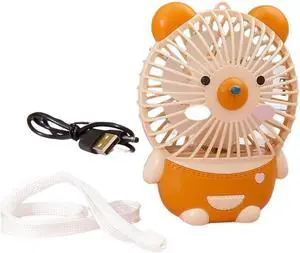 Cute Cartoon Bear Mini Fan Children HandheldUSB Charging Strong Wind(Orange) Cute Cartoon Bear Mini Fan Children HandheldUSB Charging Strong Wind(Orange)