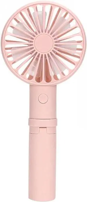 Foldable Triangle Bracket Fan USB Rechargeable Handheld Pocket Fans(Pink 500mah) Foldable Triangle Bracket Fan USB Rechargeable Handheld Pocket Fans(Pink 500mah)