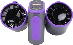 Dual Head Waist Fan, USB Rechargeable Portable Cooling Fan with 8000mAh Power Bank LCD Display 3 Speeds Oscillation Light, for Outdoor Camping Office Bedroom Home Use Dual Head Waist Fan, USB Rechargeable Portable Cooling Fan with 8000mAh Power Bank LCD Display 3 Speeds Oscillation Light, for Outdoor Camping Office Bedroom Home Use