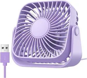4Inch USB Mi-ni Portable Fan for Camping,3 Speeds Quiet Desk Table Personal Fan,360°Adjustment Standing Fans for Room Home(Purple) 4Inch USB Mi-ni Portable Fan for Camping,3 Speeds Quiet Desk Table Personal Fan,360°Adjustment Standing Fans for Room Home(Purple)